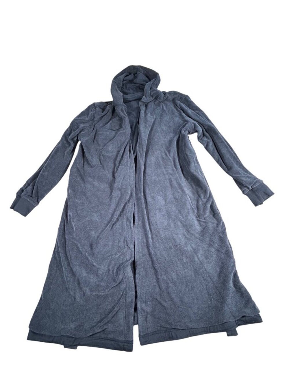NEW Dude Robe Men's Sz S/M Blue Ultra Soft Hooded w/ Pockets & Attached Belt